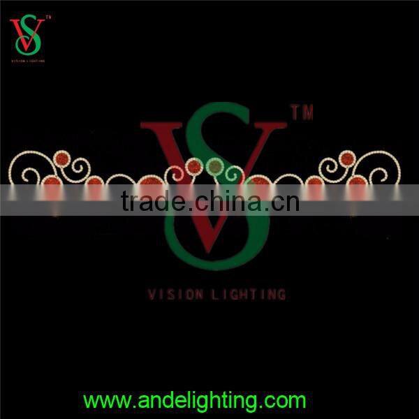 2016 new latest 2D motif cross street led light hanging star street light for outdoor street decoration