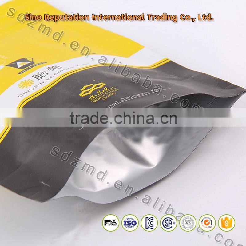 Hot selling aluminum foil stand up pouch for tea packaging