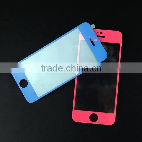 wholesale price beautiful design colorful tempered glass screen protector for iPhone5s