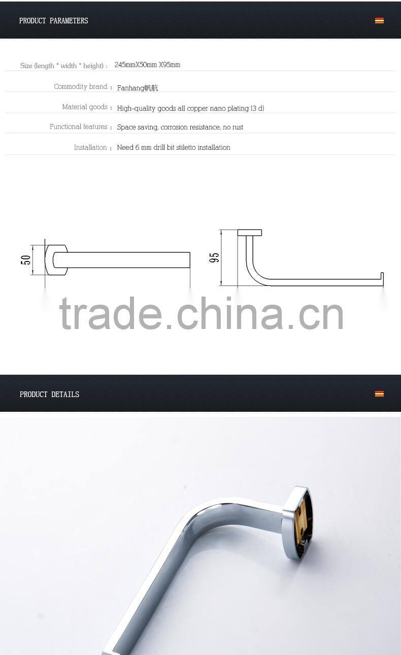 bathroom accessories sanitary ware with brass toliet paper holder for shower rail.