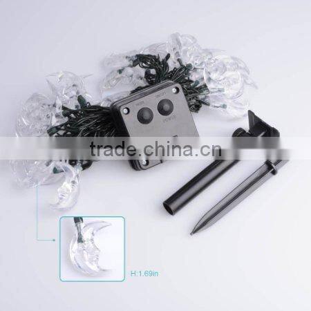 new style christmas decoration 30 led moon solar string light