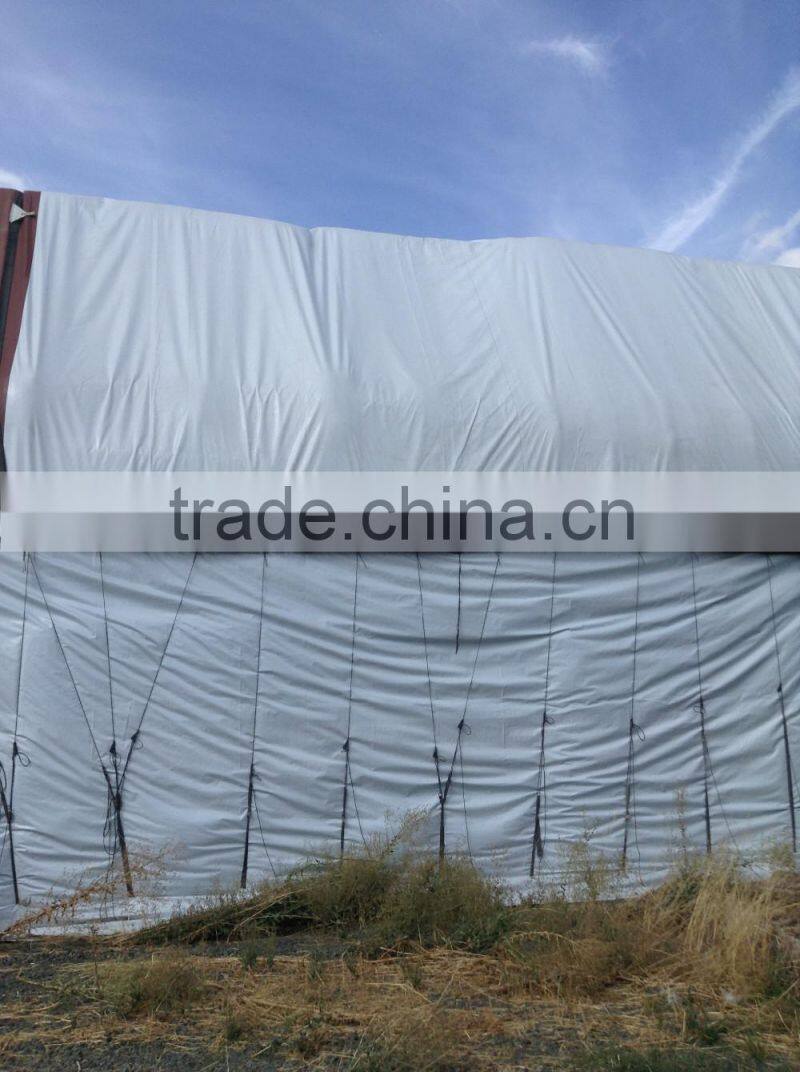 15' x 54' Dry Top Super Heavy Duty Silver/Black 12-mil Hay Tarp,15' x 54' Hay Tarp - Silver Black Poly