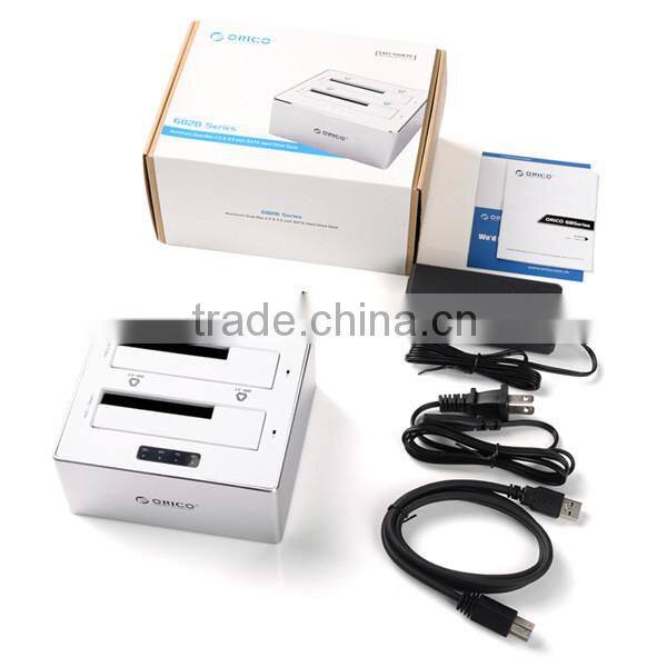 8TB 2-Bay 2.5" 3.5" sata hdd docking station for Mac