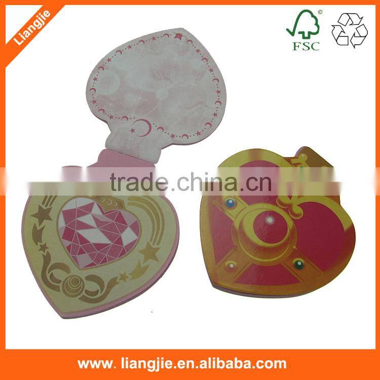 Sticky memo notepad Heart shaped pocket memo pad