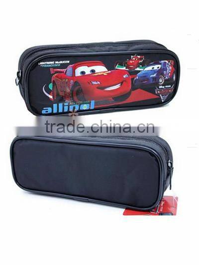 Pencil Case Zipppered Bag Pouch -Black