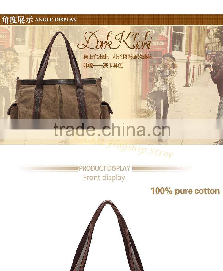 2016 Wholesale handbag china,canvas handbags shoulder bag big size for ladies
