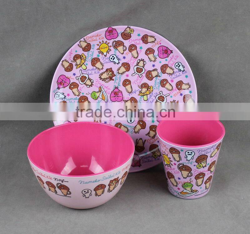 kids melamine printed dinner set