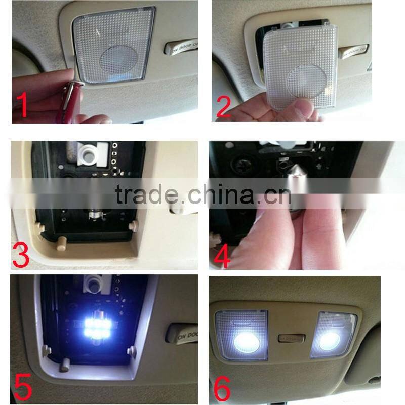 Festoon 3014 24smd Auto Lamp Reading dome roof Light 12V Led Car interior Light festoon bulbs