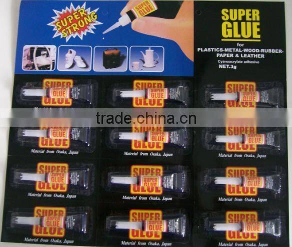 super glue 3g, 12pcs, 24card/carton