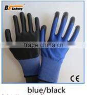 BSSAFETY 13G black nitrile hand gloves for construction work