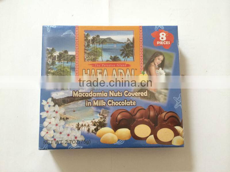 Hafa Adai 6pc packing macadamia nuts milk chocolate candy