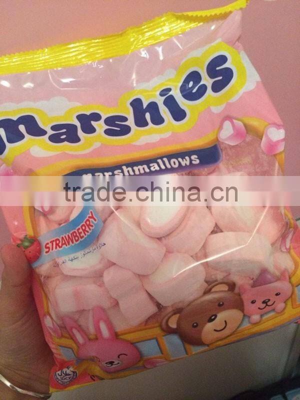 150g Bags packing vanilla flavoured halal marshmallow