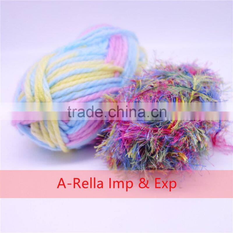 100% nylon feather yarn , with heat setting , nylon feather yarn