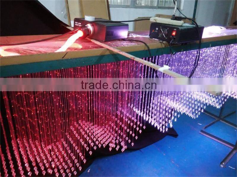 Fashionable fiber optic crystal ceiling light, fiber optic chandelier with RF remote control