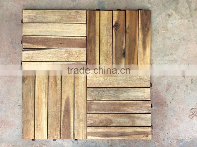 Garden deck tiles made of Acacia wood in Vietnam