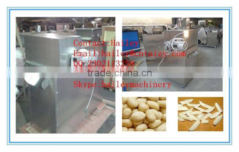 almond peanut slicing cutting machine / nuts kernel slice cutter machine