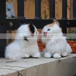 decorative animal statues animated decoration lifelike cat plush toy