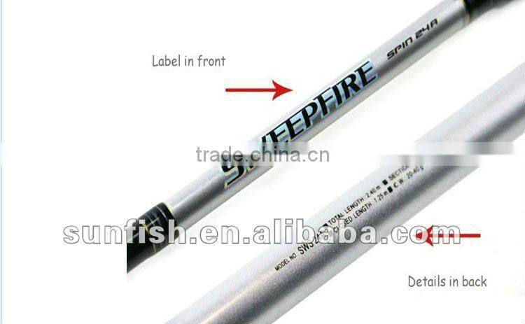 Spinning fishing rod daiwa brand fiber glass