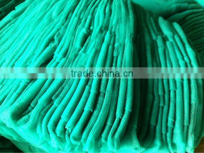 good quality polyester fishing nets tight knot,green color