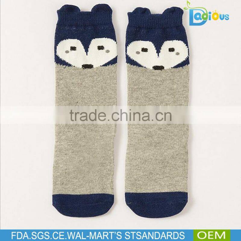factory wholesales girls mustache baby socks cotton knee high socks