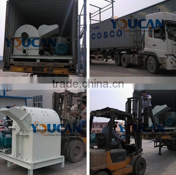 Youcan good price wood log crushing machine/wood hammer mill/tree branch grinder