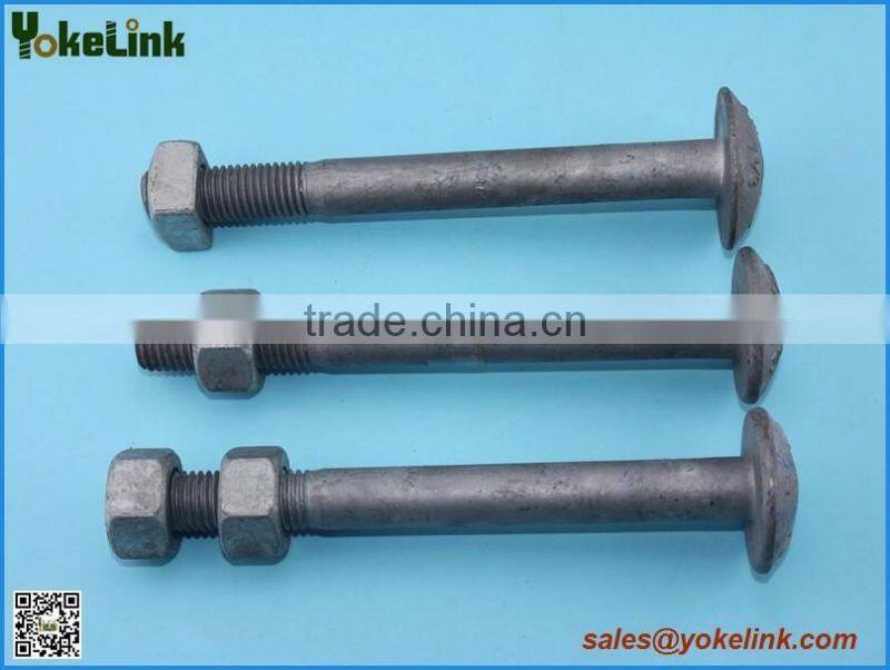 Poleline hardware Carbon steel HDG tower bolts