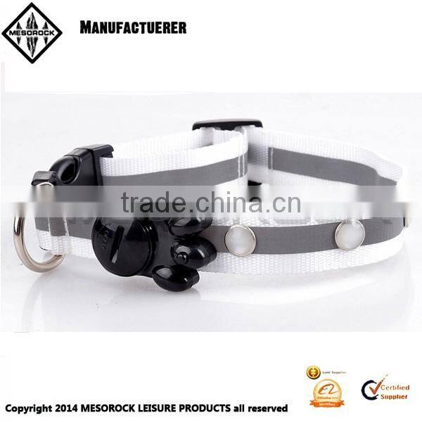 High quality custom pet collar colorful adjustable led nylon dog collar