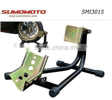 Standard Universal Strong Steel Motorcycle Wheel Chock Auto Clipping, 12" - 19" adjustable /front wheel stand SMI3015