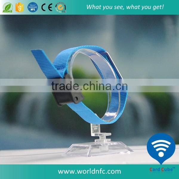 High Quality Adjustable HF 13.56mhz Fabric RFID Bracelet