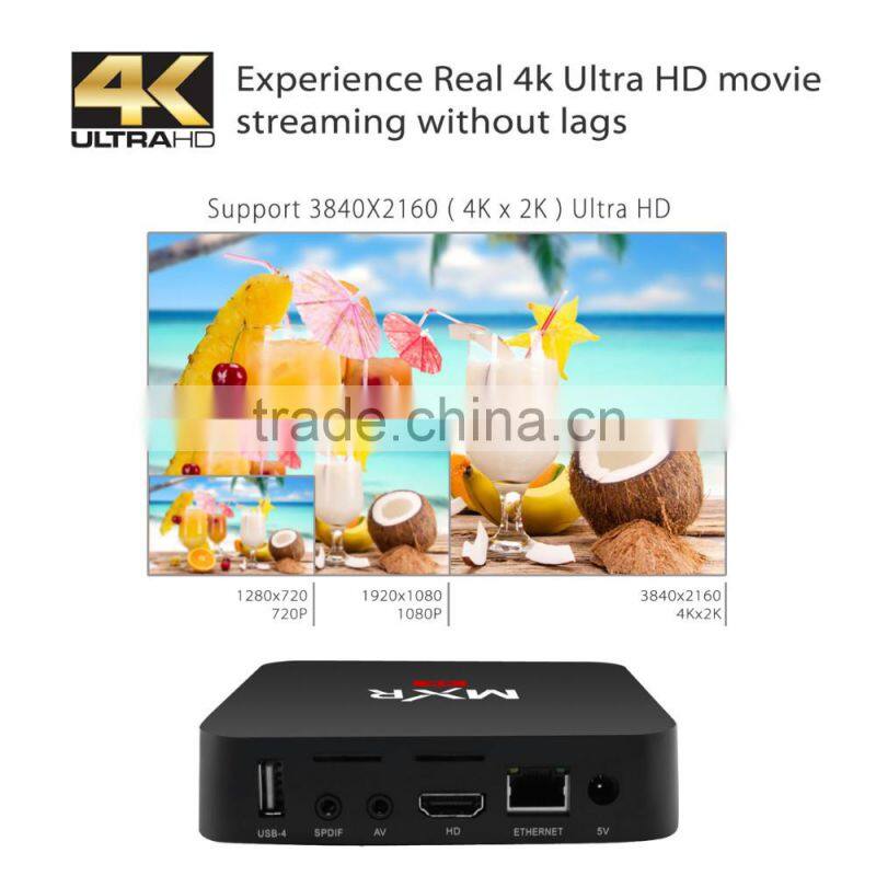 2016 Newest RK3229 MXR Smart Android tv box Quad Core 1G/8G TV Box Support 4K*2K H.265 HDMI 2.0