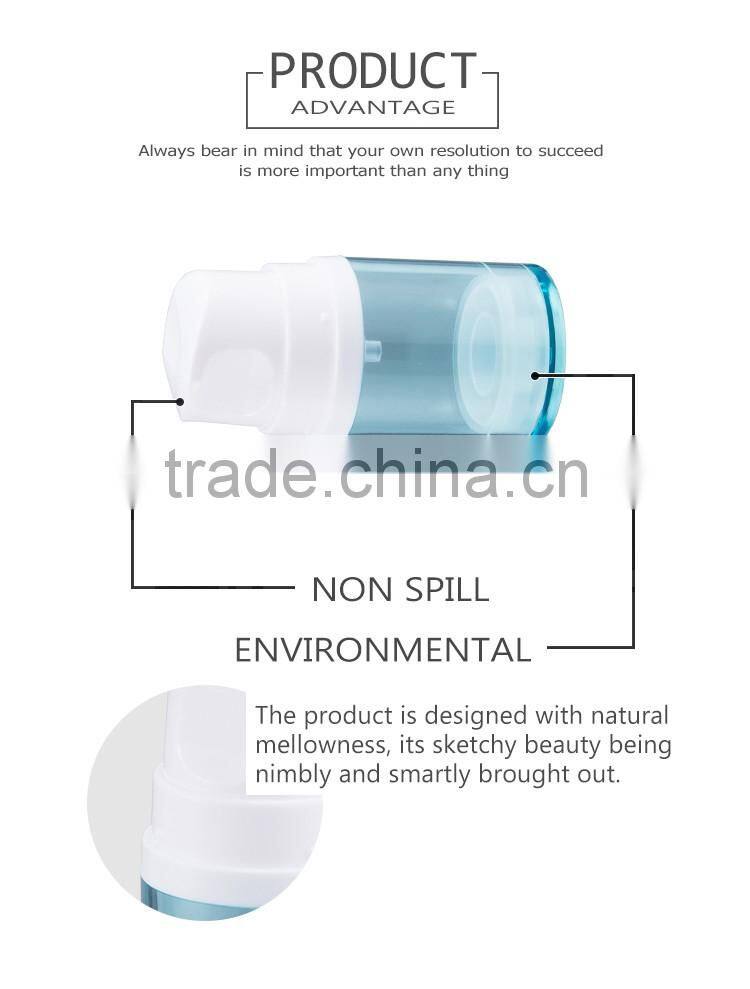 High capacity new products different size clear airless cosmetic spray bottles