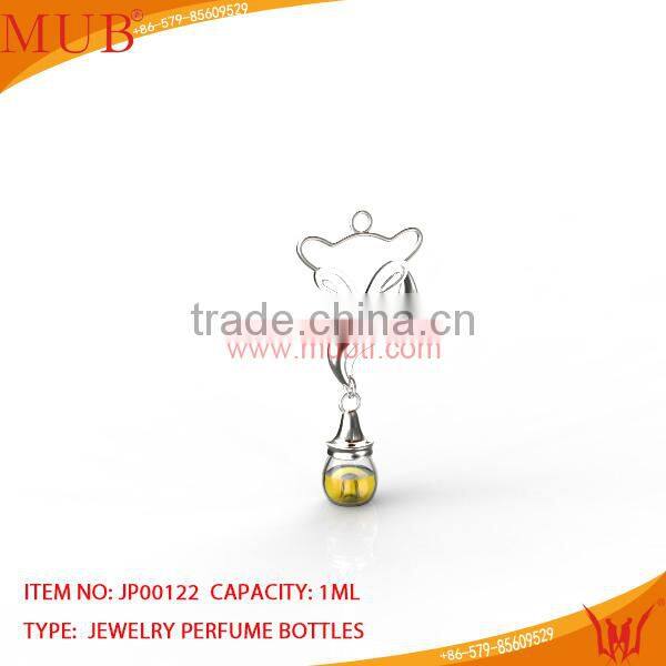 Latest Fashion Cross Shape Glass Jewelry Perfume Necklace Bottle