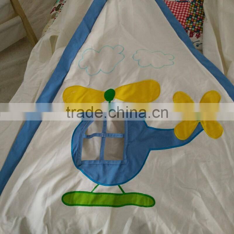 Promotional Customized indoor kids children play room canvas tienda tipi tent wholesale