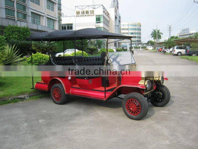 4 wheel drive 8 seater electric sightseeing vintage tourist car