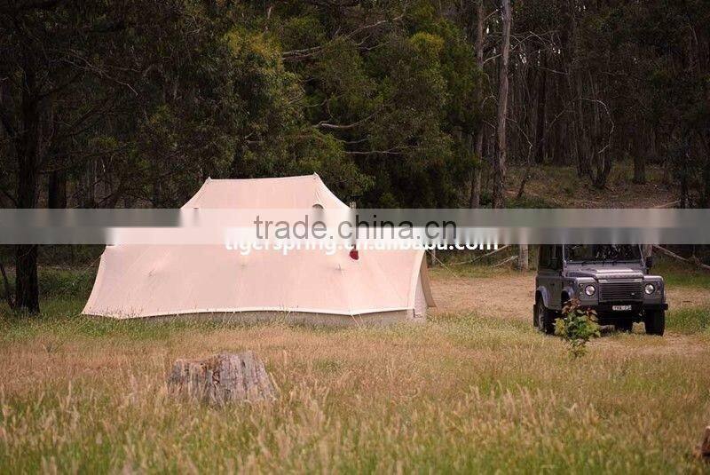 Big Size Beige Color Cotton Canvas Luxury Camping Bell Tent Sibley Tent