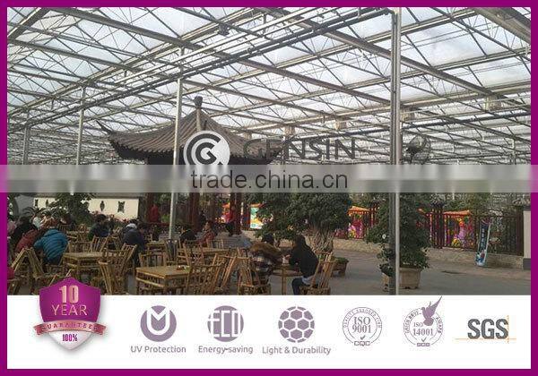Gensin 10-year warranty UV resistant 8mm triple wall polycarbonate hollow sheet 2100*5800mm