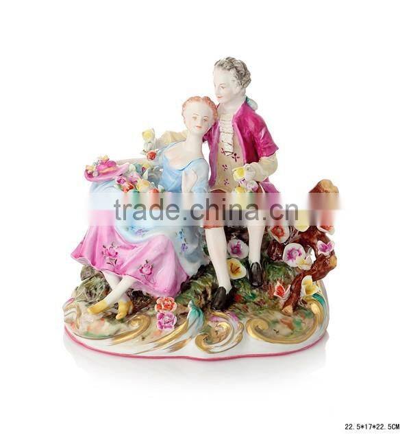 European Character Design Ceramic Floor Clock, Ornate Porcelain figurine Big Ben,Grandfather Clock With The Innocent Cherub