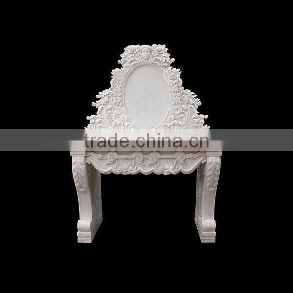 Elegant Marble Bathroom Vanity with Girl Statue