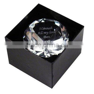 stylish crystal diamond shaped paperweight
