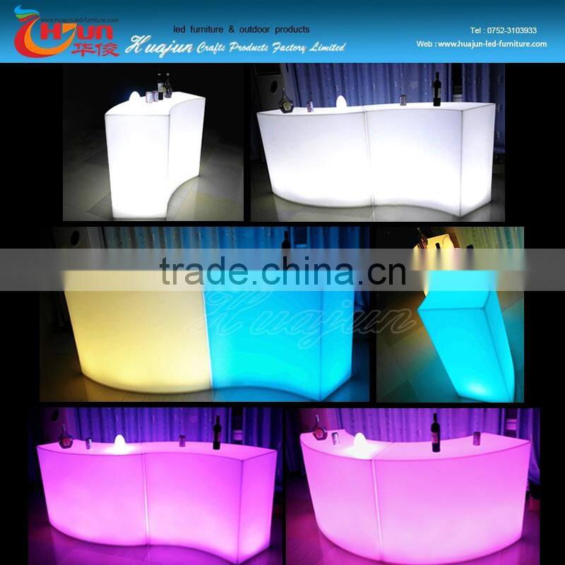 hot selling restaurant bar counter design with LED