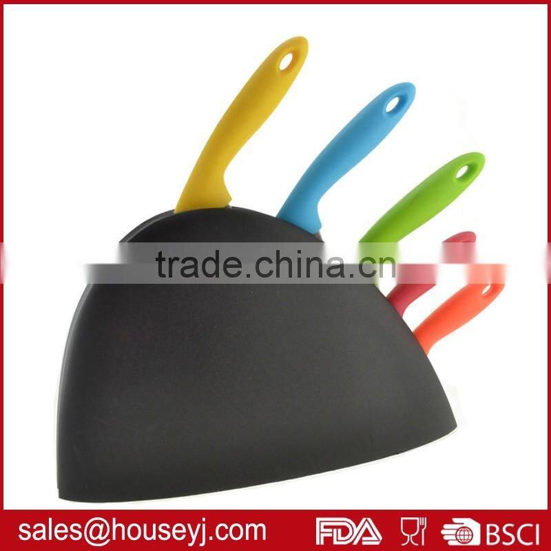 5 pieces stainless steel kitchen knife set with knife block knife holder