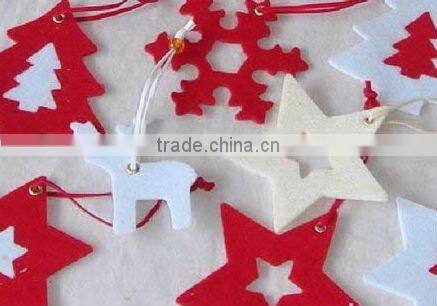 Christmas decorative felt on Santa trees