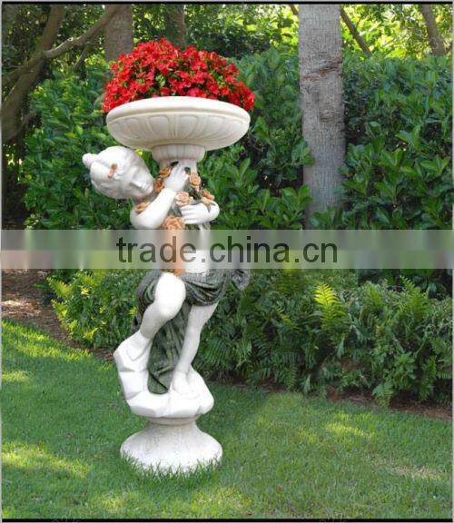 Hand Carved Granite Flower Pot