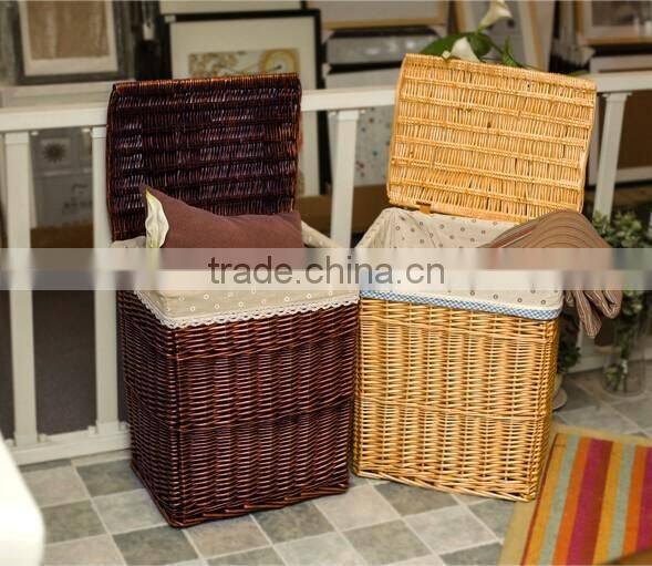 new design willow material hand woven shopping basket