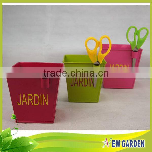 Garden best choice decorative square flower pot with scissors