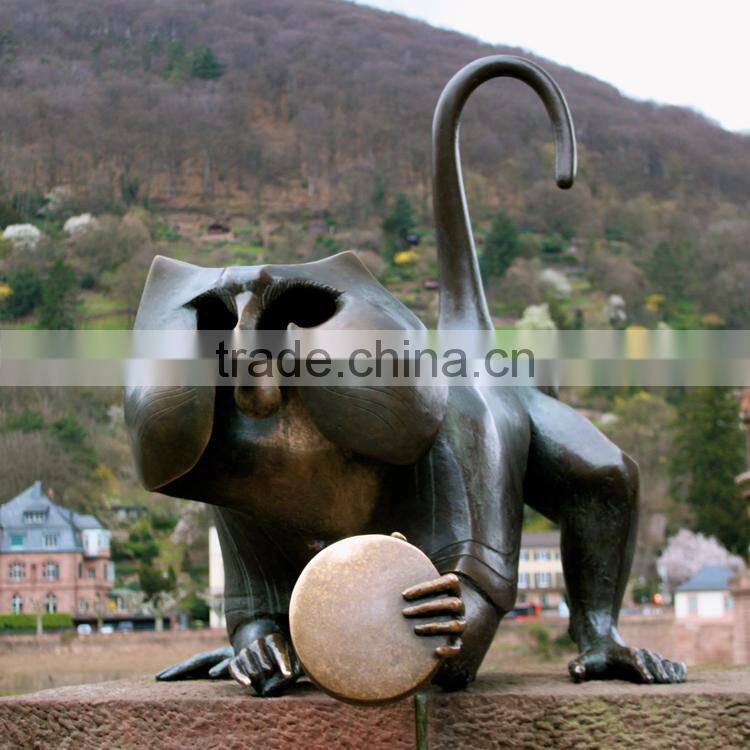 bronze foundry metal craft bronze monkey statues for garden