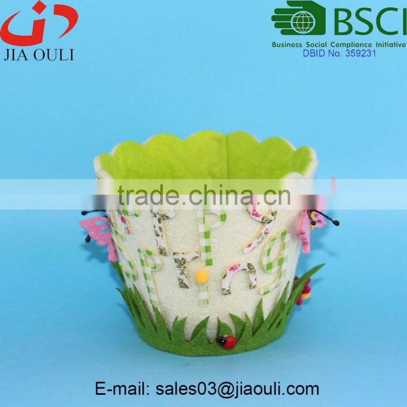 BSCI Audit Factory Non-woven fabric flower pot, decoration cheap flower pots