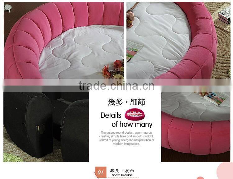 MMD03 sweet pink & blue pumpkin round bed can be customized 2016 alibaba new classic children kids baby furniture