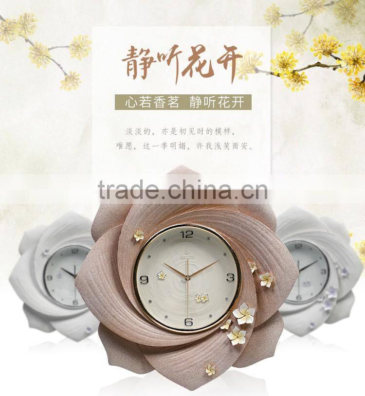 M28B Momoda Creative modern fancy elegant 3D flower wall clock quiet quartz home decoration large wall table clock set