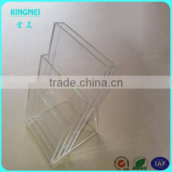 KM-GP19 New style table clear 3 tiers a6 acrylic brochure holder factory